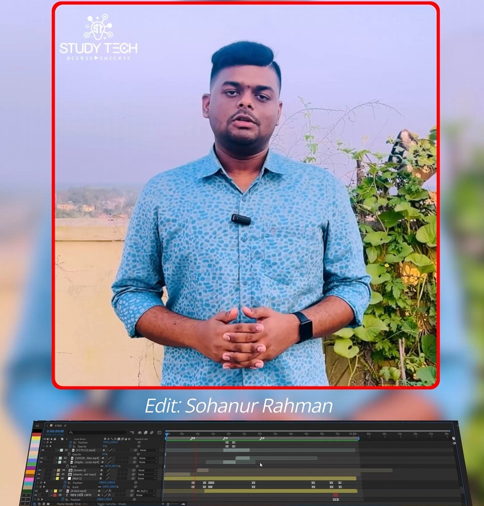 Study tech course promotional video editing